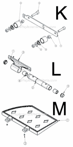 Page F Diagram and Parts List for MK-TX-3  MK Diamond Tile Saw